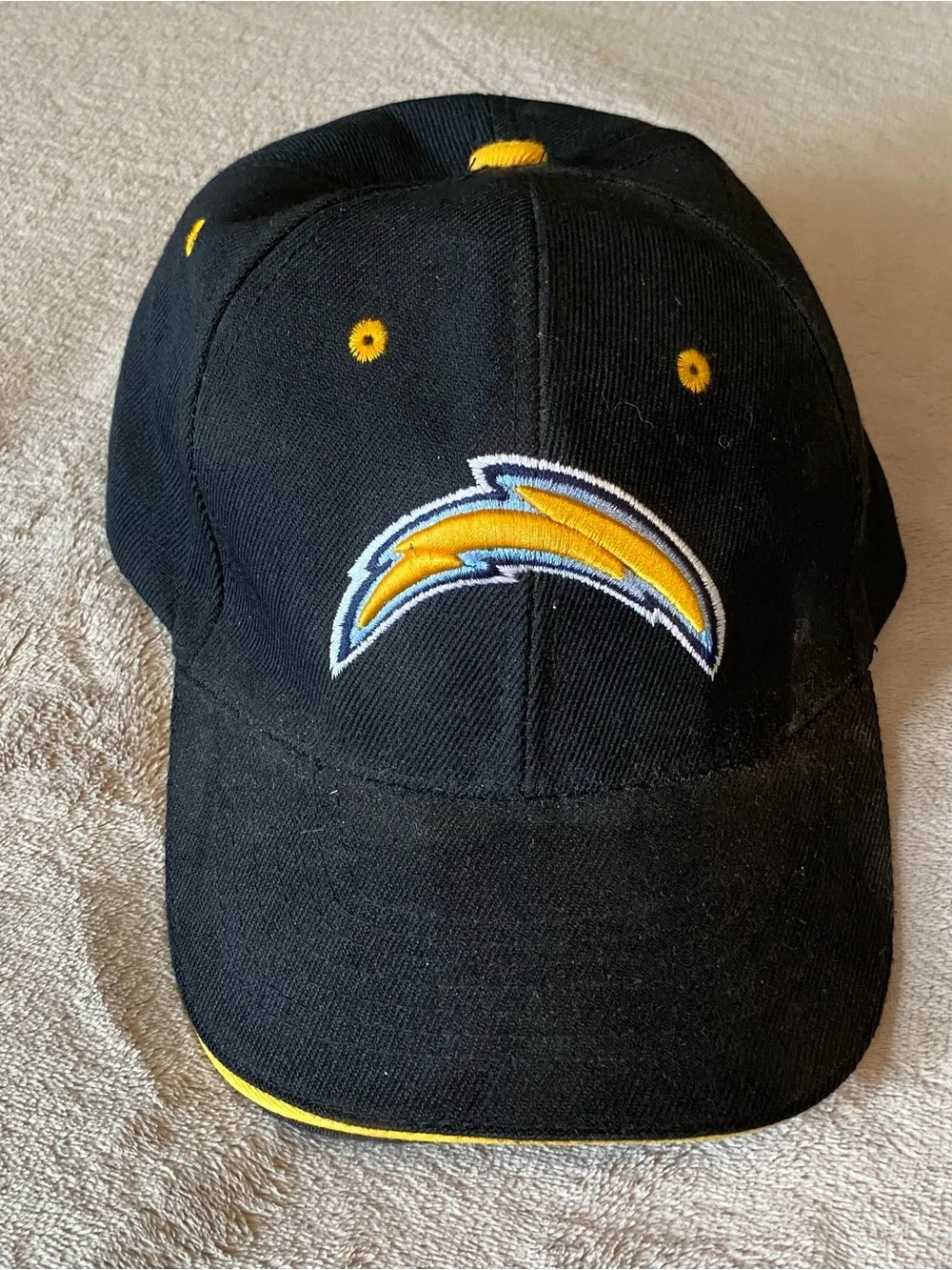 San Diego Chargers NFL Adjustable Dad Hat Black Embroidered Football Cap